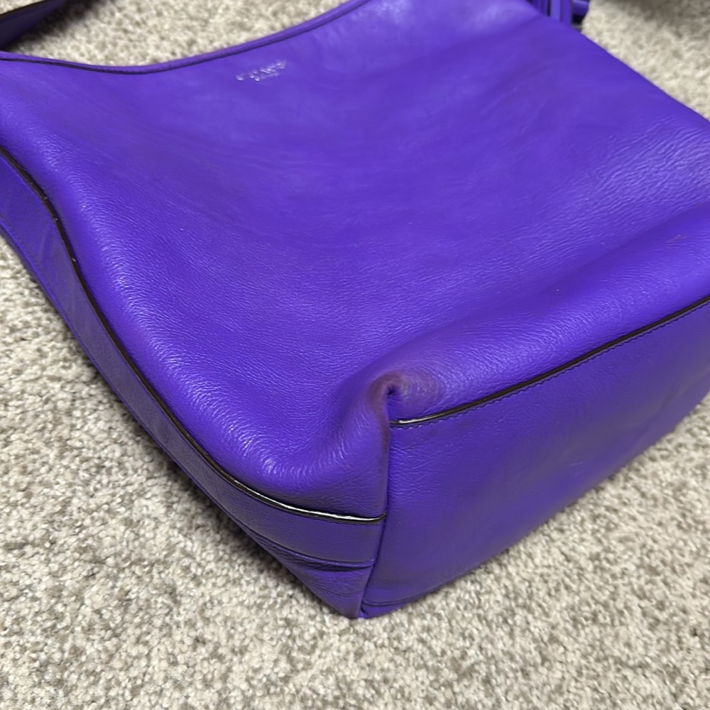 Purple leather Coach bag - Picture 4 of 9